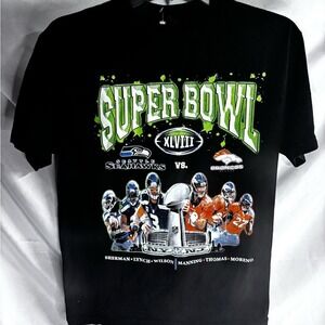 Seahawk‎ Super Bowl XLVIII Black Graphic Tee